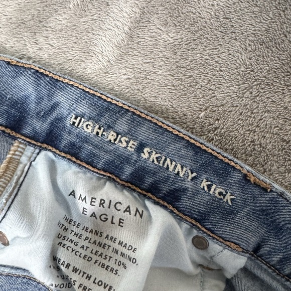 American Eagle Jeans Women's Size 14/27 XS Stretch Curvy High Rise Skinny Kick - Picture 6 of 12